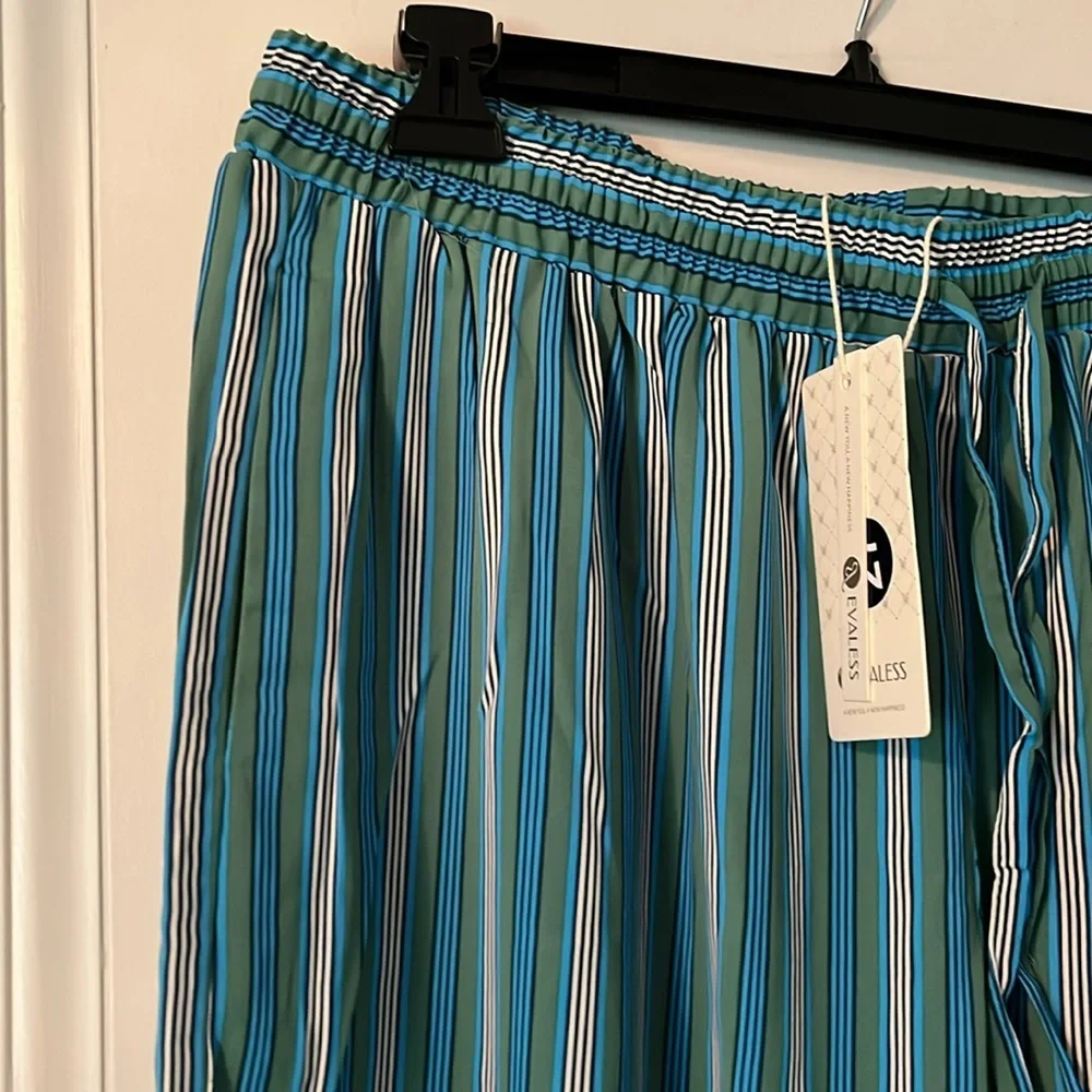 NWT Wide Leg Cotton Blend Evaless XL / XXL Comfy Pants - Picture 2 of 6